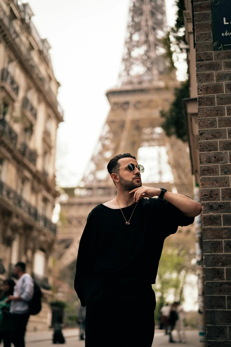 Photographer with happy clients