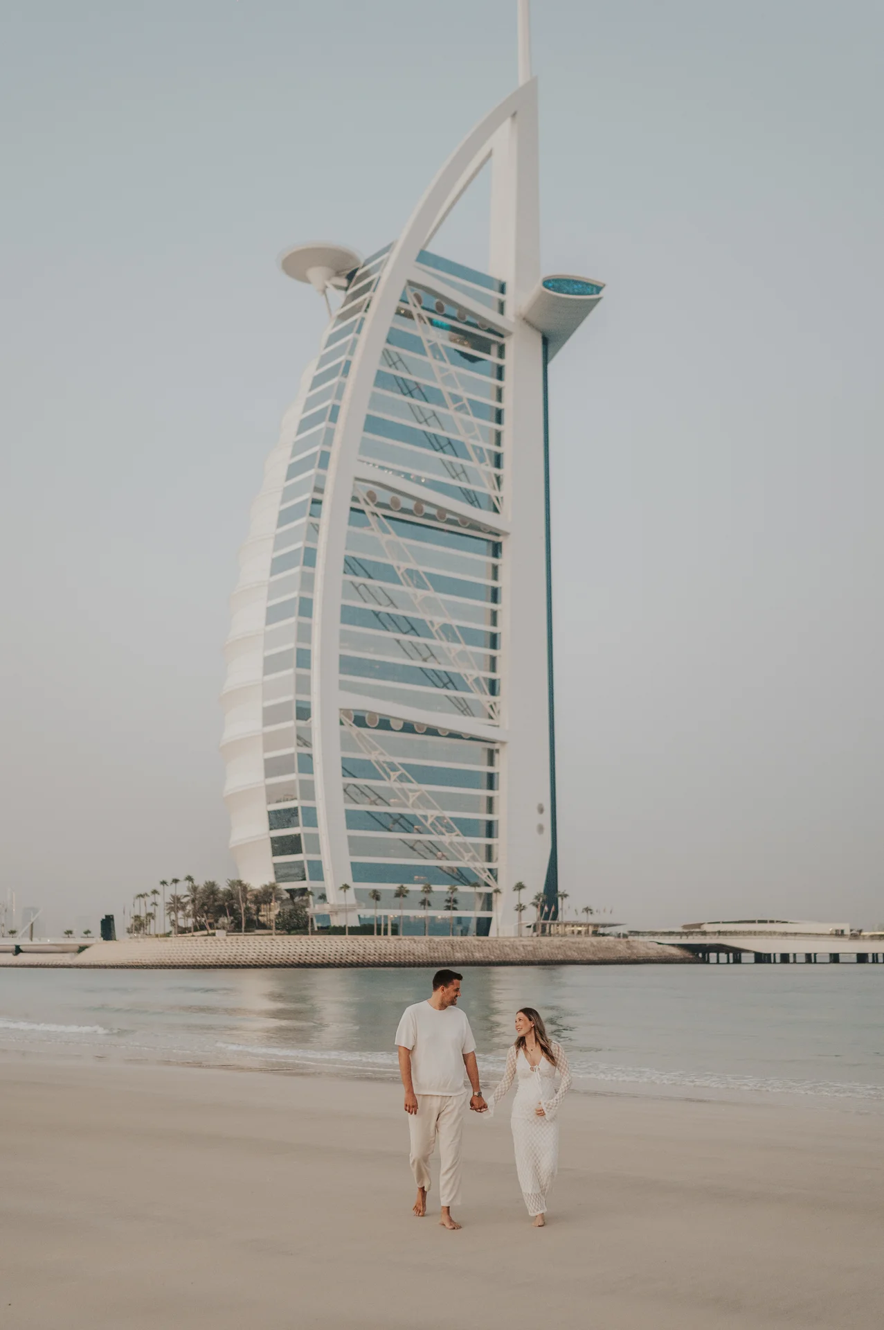 A dubai photoshoot at the beach with Burj Al Arab.