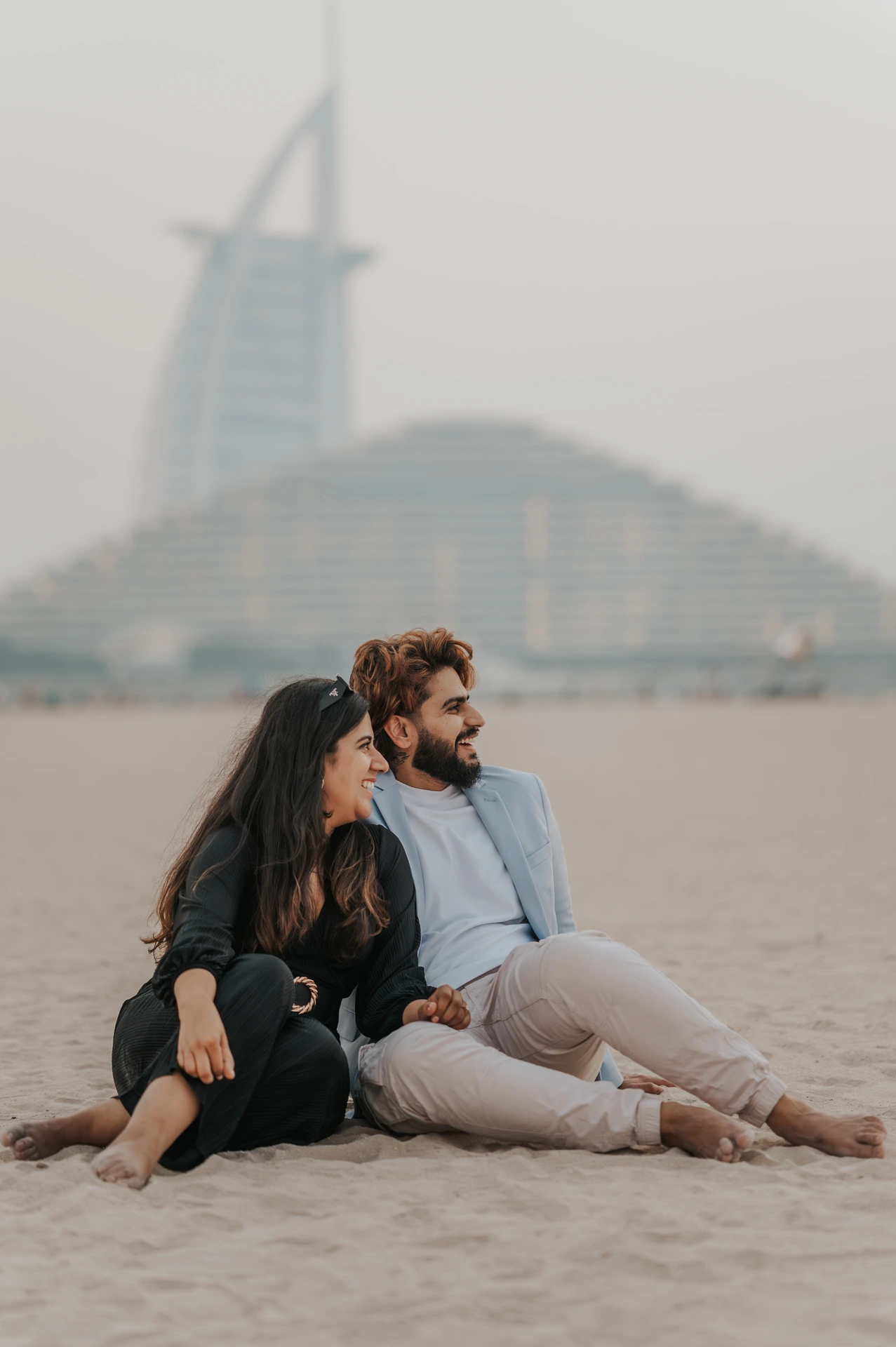 Fotoshoot op het strand van Dubai