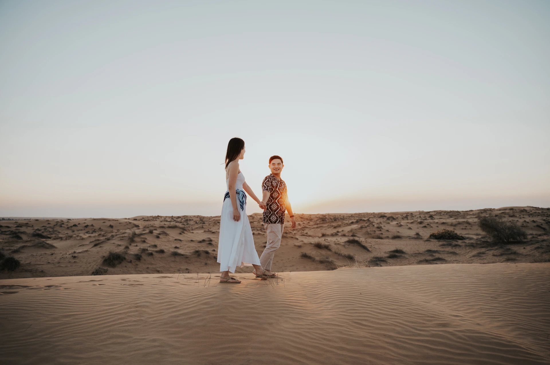 Sesión de fotos en Dubái de una pareja comprometida