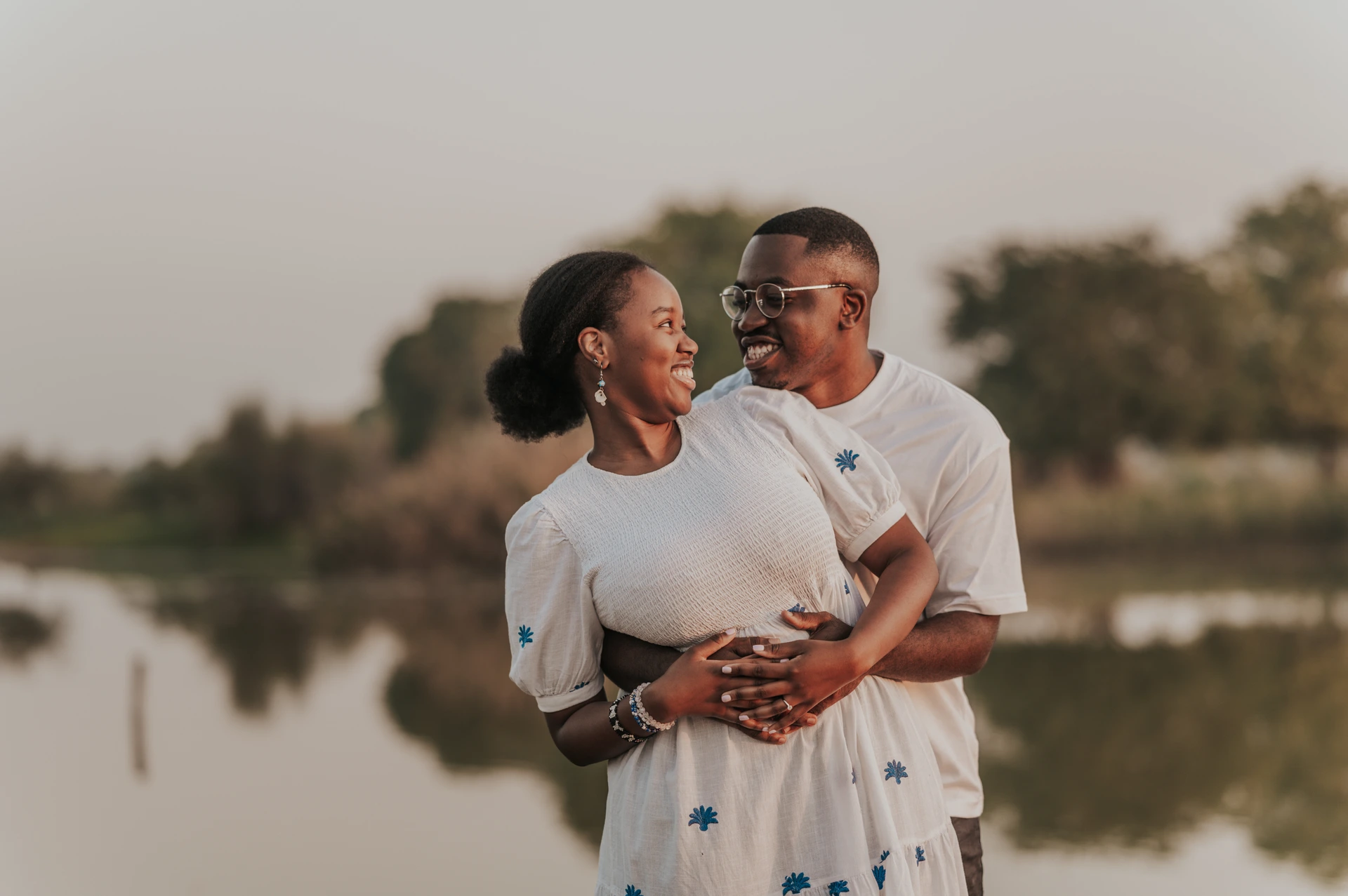 Photo of couple during their engagement photoshoot