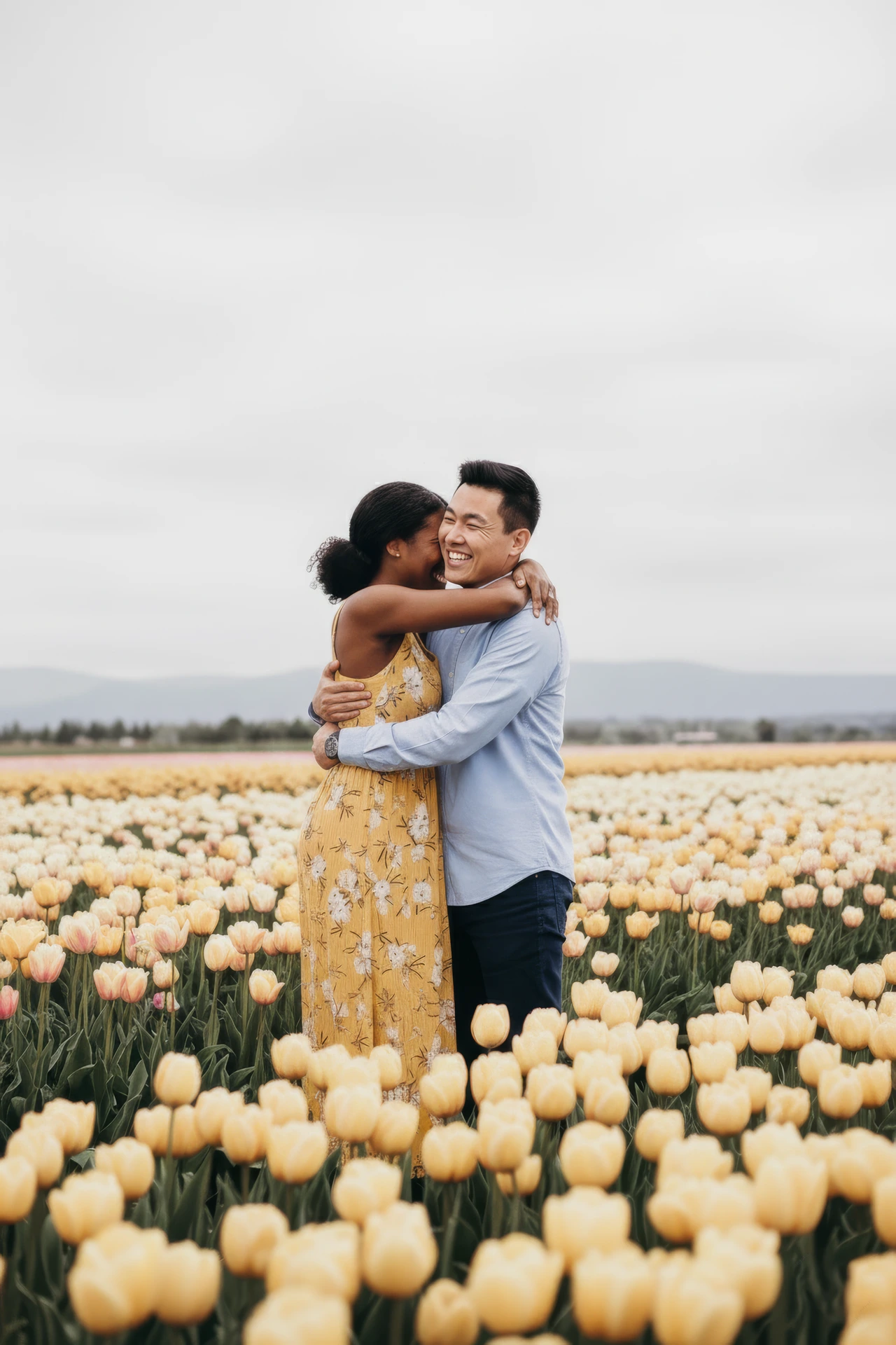 Photo of couple during their engagement photoshoot